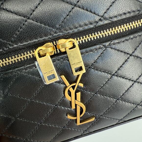 Saint Laurent Vanity Bag Handbag Shoulder Bag 2 Way Gaby Mini Lambskin Designer - Picture 11 of 16